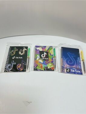 Cityscape Spiral Notebooks - Black, Multicolor, Blue Set of 3